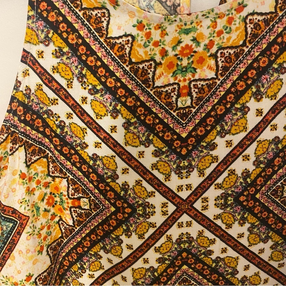 New Altar’d State dress Small Shift Boho Cottagecore Floral Patchwork Retro - Picture 3 of 9